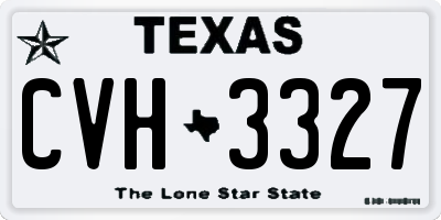 TX license plate CVH3327