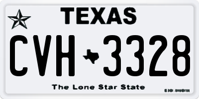 TX license plate CVH3328
