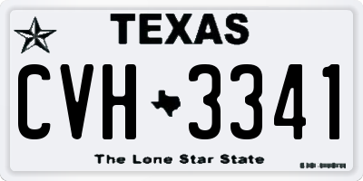 TX license plate CVH3341