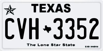 TX license plate CVH3352