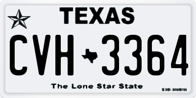 TX license plate CVH3364