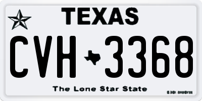 TX license plate CVH3368