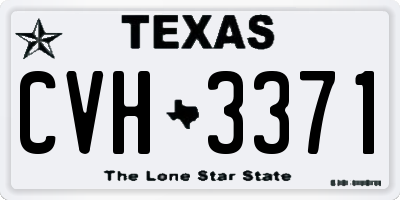 TX license plate CVH3371