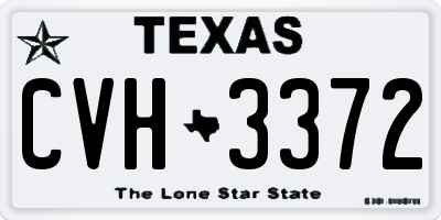 TX license plate CVH3372