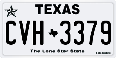 TX license plate CVH3379