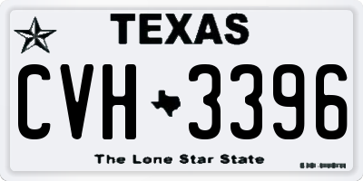 TX license plate CVH3396