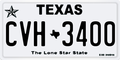TX license plate CVH3400