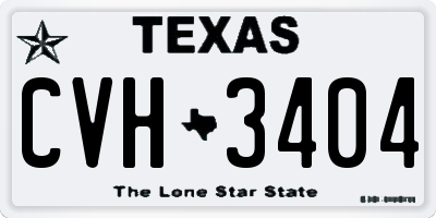 TX license plate CVH3404