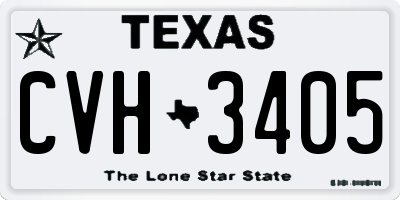 TX license plate CVH3405