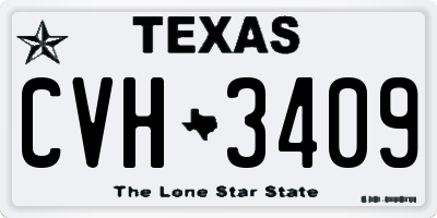 TX license plate CVH3409