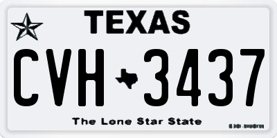 TX license plate CVH3437