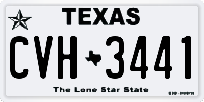 TX license plate CVH3441