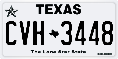 TX license plate CVH3448