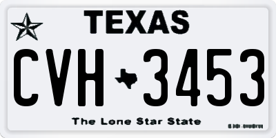 TX license plate CVH3453
