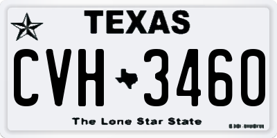 TX license plate CVH3460