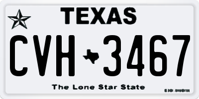 TX license plate CVH3467