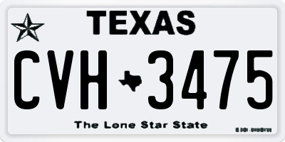 TX license plate CVH3475