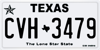 TX license plate CVH3479