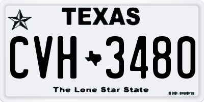 TX license plate CVH3480