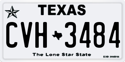 TX license plate CVH3484
