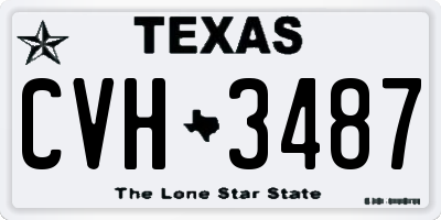 TX license plate CVH3487