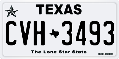 TX license plate CVH3493