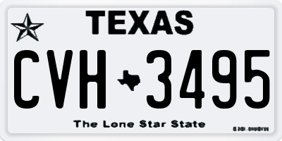 TX license plate CVH3495