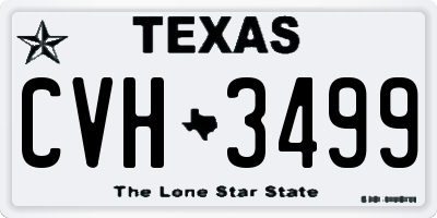 TX license plate CVH3499