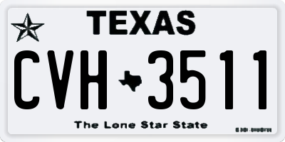 TX license plate CVH3511