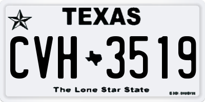 TX license plate CVH3519