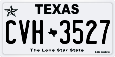 TX license plate CVH3527