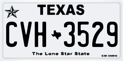 TX license plate CVH3529