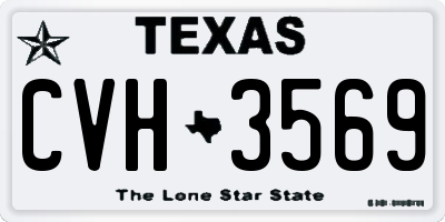 TX license plate CVH3569