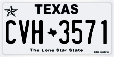 TX license plate CVH3571
