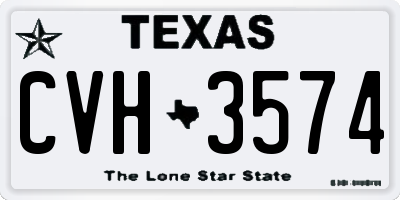 TX license plate CVH3574