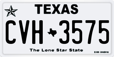 TX license plate CVH3575
