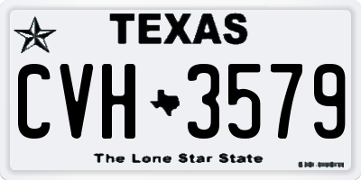 TX license plate CVH3579