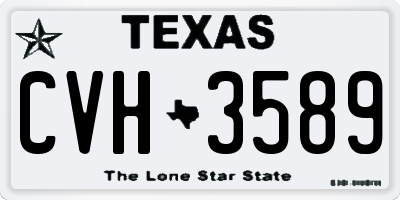 TX license plate CVH3589