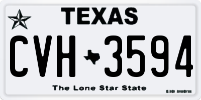 TX license plate CVH3594