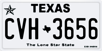 TX license plate CVH3656