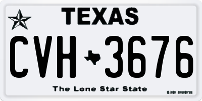 TX license plate CVH3676