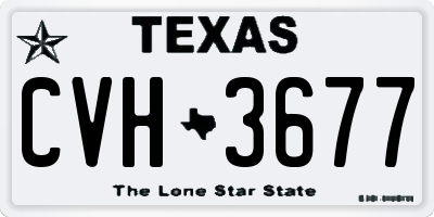 TX license plate CVH3677