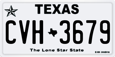 TX license plate CVH3679