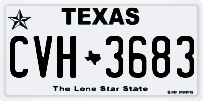 TX license plate CVH3683