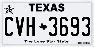 TX license plate CVH3693