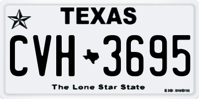 TX license plate CVH3695