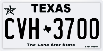 TX license plate CVH3700