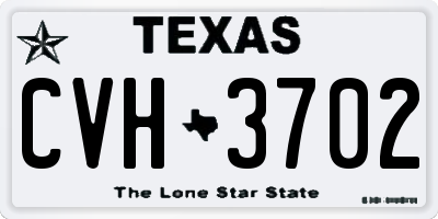 TX license plate CVH3702
