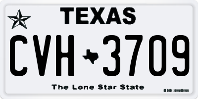 TX license plate CVH3709