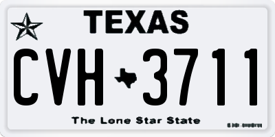 TX license plate CVH3711